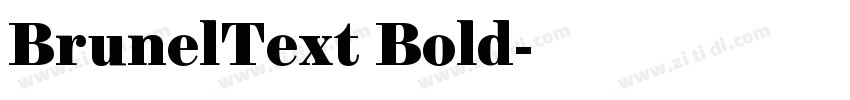 BrunelText Bold字体转换